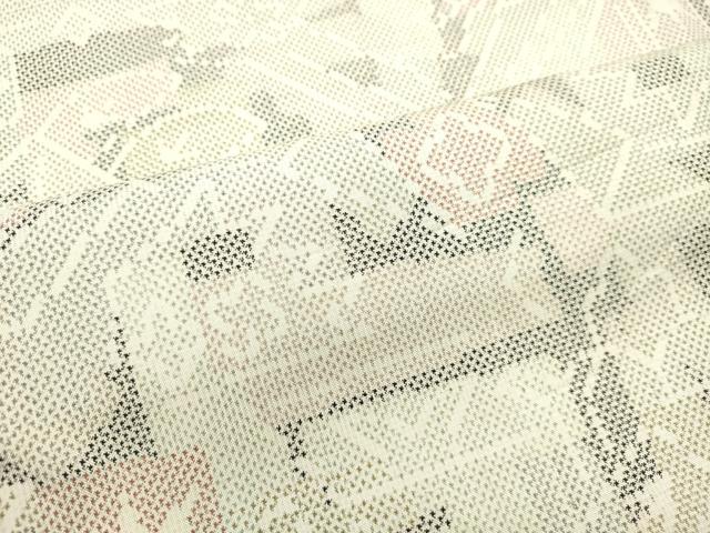 平和屋着物●本場大島紬 7マルキ 抽象文様 正絹 逸品 DAAS2123tw