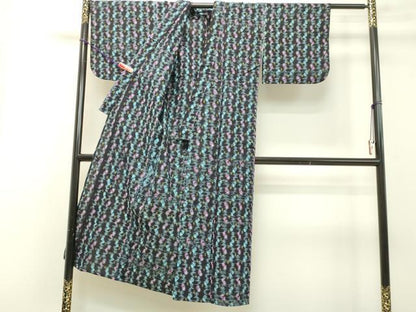 平和屋着物●久留米絣 単衣 霞文 綿 逸品 DAAS2126tw