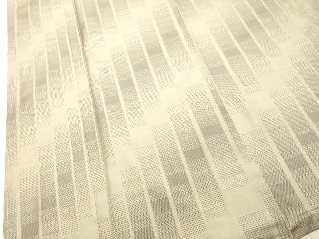 平和屋着物●本場大島紬　白大島　9マルキ　斜線文　木邑大島　証紙付き　正絹　逸品　未使用　DAAS2128tw