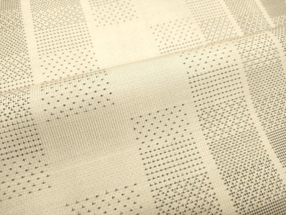 平和屋着物●本場大島紬　白大島　9マルキ　斜線文　木邑大島　証紙付き　正絹　逸品　未使用　DAAS2128tw