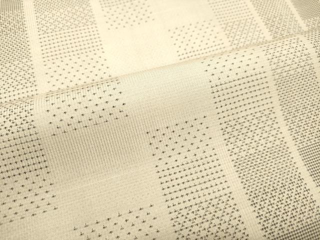 平和屋着物●本場大島紬　白大島　9マルキ　斜線文　木邑大島　証紙付き　正絹　逸品　未使用　DAAS2128tw