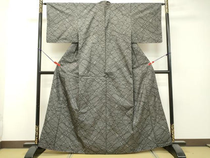平和屋着物●本場大島紬 7マルキ 抽象文様 正絹 逸品 DAAS2134tw