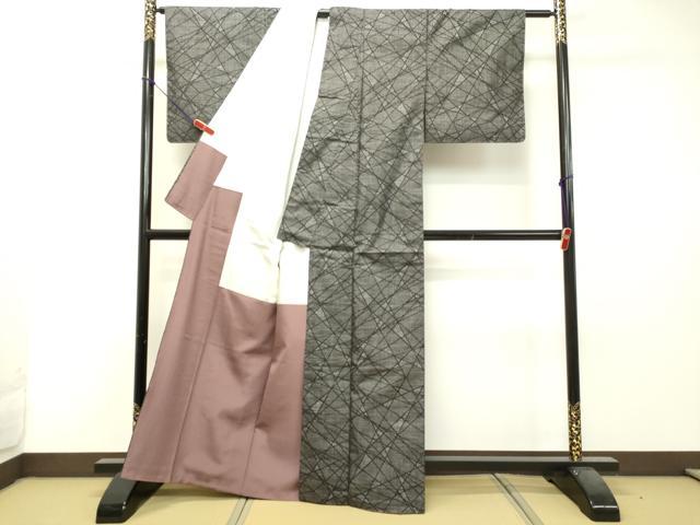 平和屋着物●本場大島紬 7マルキ 抽象文様 正絹 逸品 DAAS2134tw