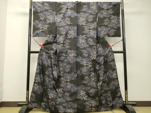 平和屋着物○本場大島紬 総絣 9マルキ 風景文 正絹 逸品 DAAS2146tw