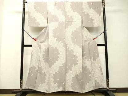 平和屋着物●上質な小紋 舞桜文 正絹 逸品 DAAS2157tw