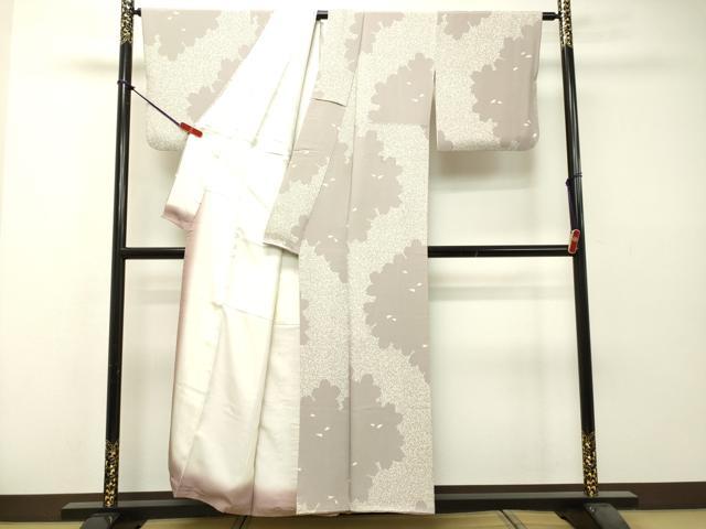 平和屋着物●上質な小紋 舞桜文 正絹 逸品 DAAS2157tw