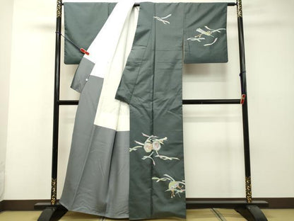 平和屋着物●本場染大島紬　訪問着　花鼓　傘　金彩　正絹　逸品　DAAS2158tw
