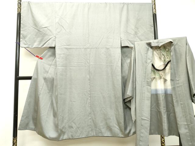 平和屋着物●男性 紬 アンサンブル 120亀甲 総詰め 反端付き 正絹 逸品 DAAS2183tw