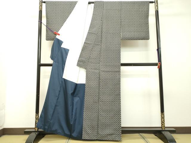 平和屋着物●上質な小紋 幾何学文様 正絹 逸品 DAAS2188tw