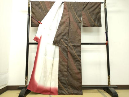 平和屋着物●本場染大島紬 抽象文様 正絹 逸品 DAAS2332tw