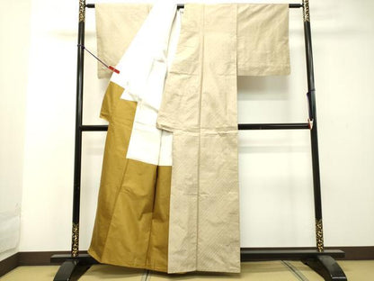 平和屋着物●本場大島紬 草花文 正絹 逸品 DAAS2334tw