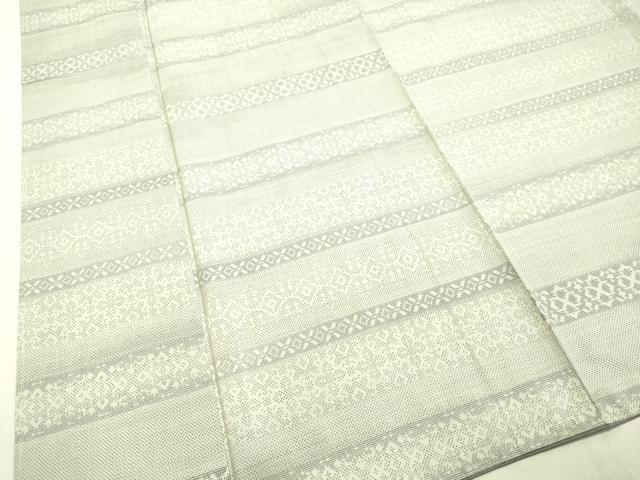 平和屋着物●本場大島紬 白大島 9マルキ 横段文 正絹 逸品 DAAS2335tw