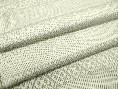 平和屋着物●本場大島紬 白大島 9マルキ 横段文 正絹 逸品 DAAS2335tw