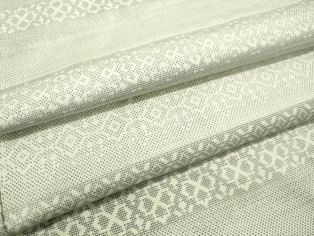 平和屋着物●本場大島紬 白大島 9マルキ 横段文 正絹 逸品 DAAS2335tw
