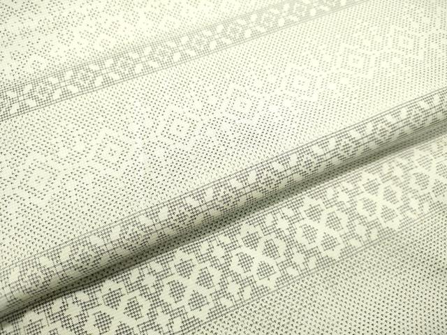平和屋着物●本場大島紬 白大島 9マルキ 横段文 正絹 逸品 DAAS2335tw