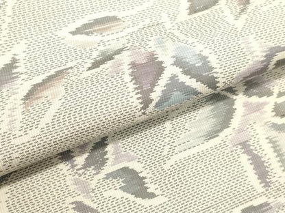 平和屋着物●本場大島紬 白大島 草葉文 正絹 逸品 DAAS2351tw