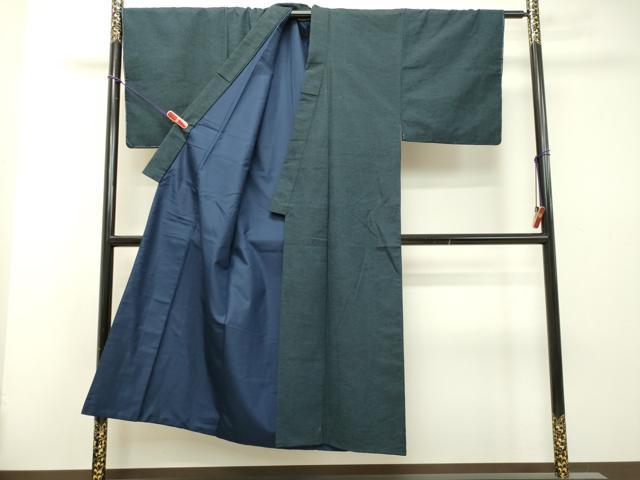 平和屋着物●男性　紬　アンサンブル　褐返色　正絹　逸品　DAAS2365tw