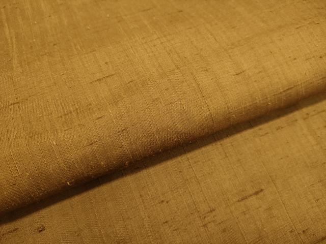 平和屋着物●男性　紬　アンサンブル　黄唐茶色　キングサイズ　正絹　逸品　DAAS2371tw