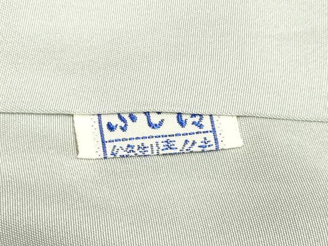 平和屋着物●本場結城紬　重要無形文化財　白鼠色　正絹　逸品　DAAS2375tw