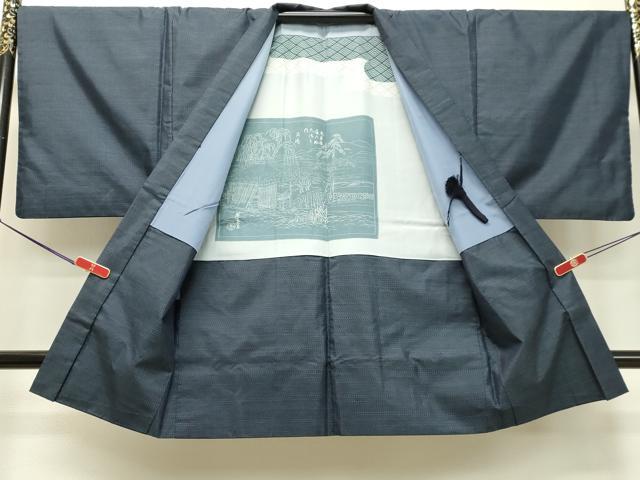 平和屋着物●男性　本場大島紬　アンサンブル　亀甲柄　正絹　逸品　DAAS2377tw