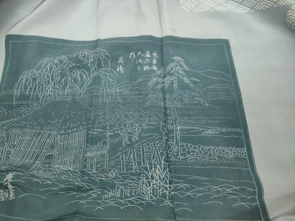 平和屋着物●男性　本場大島紬　アンサンブル　亀甲柄　正絹　逸品　DAAS2377tw