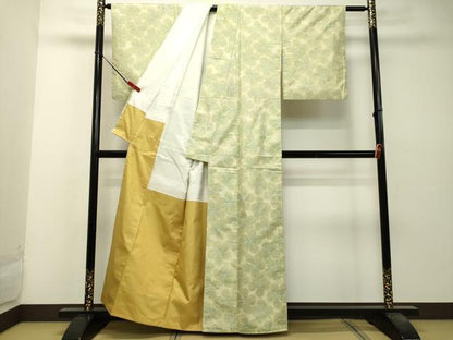 平和屋着物●本場大島紬　舞花文　正絹　逸品　DAAS2407tw