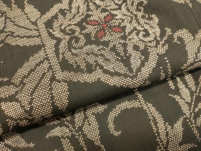 平和屋着物●本場大島紬 7マルキ 正倉院花唐草文 正絹 逸品 未使用 DAAS2411tw