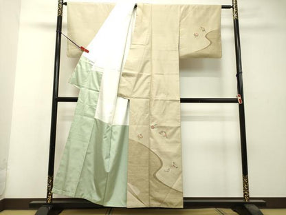 平和屋着物●訪問着 紬地 玩具文様 正絹 逸品 DAAS2413tw
