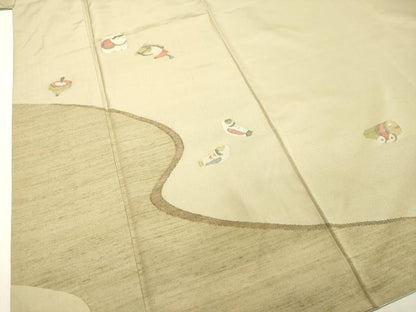 平和屋着物●訪問着 紬地 玩具文様 正絹 逸品 DAAS2413tw