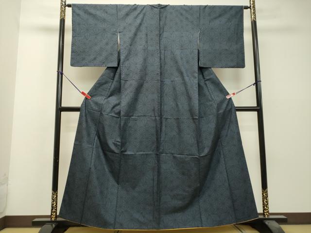 平和屋着物●本場大島紬　7マルキ　麻の葉文様　正絹　逸品　DAAS2421tw