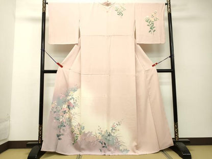平和屋着物●訪問着 友禅 草花文 暈し染め 正絹 逸品 DAAS2430tw