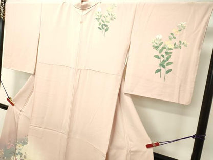 平和屋着物●訪問着 友禅 草花文 暈し染め 正絹 逸品 DAAS2430tw