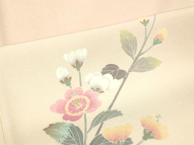平和屋着物●訪問着 友禅 草花文 暈し染め 正絹 逸品 DAAS2430tw
