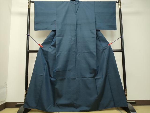 平和屋着物●大島紬 青藍色 証紙付き 正絹 逸品 DAAS2434tw