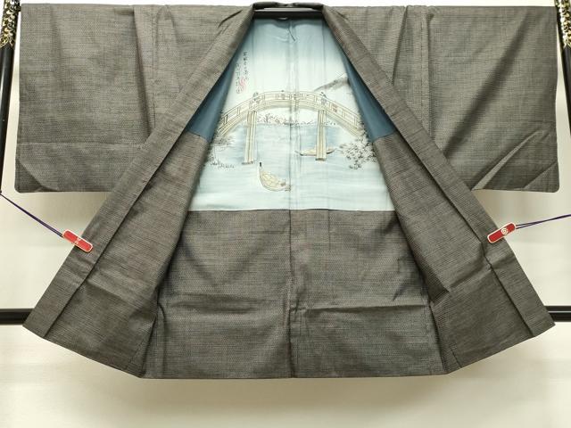 平和屋着物●男性 本場大島紬 アンサンブル 100亀甲 総詰め 正絹 逸品 DAAS2439tw