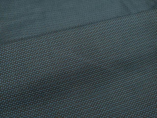 平和屋着物●男性　紬　アンサンブル　100亀甲　総詰め　正絹　逸品　DAAS2460tw