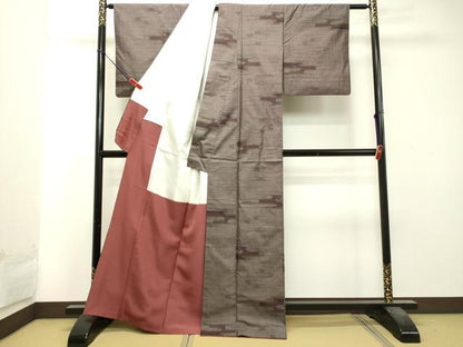平和屋着物●本場大島紬　9マルキ　霞文　証紙付き　正絹　逸品　DAAS2461tw