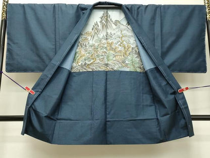 平和屋着物●男性　本場大島紬　アンサンブル　100亀甲　総詰め　正絹　逸品　DAAS2463tw