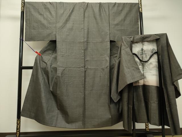 平和屋着物●男性 本場大島紬 アンサンブル 100亀甲 総詰め 正絹 逸品 DAAS2465tw