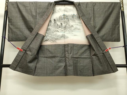 平和屋着物●男性 本場大島紬 アンサンブル 100亀甲 総詰め 正絹 逸品 DAAS2465tw