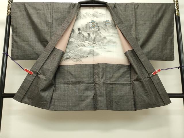 平和屋着物●男性 本場大島紬 アンサンブル 100亀甲 総詰め 正絹 逸品 DAAS2465tw