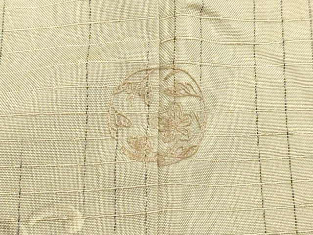 平和屋着物●訪問着　紬地　流水群れ鳥文　正絹　逸品　DAAS2517tw
