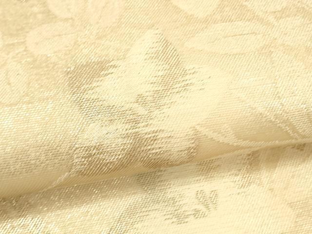 平和屋着物＊夏物 六通柄袋帯 草花文 銀糸 正絹 逸品 DAAS2556cm