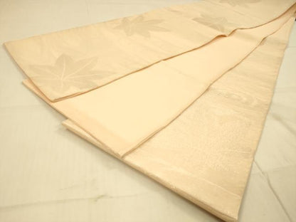 平和屋着物＊夏物　六通柄袋帯　流水楓文　銀糸　正絹　逸品　DAAS2589cm