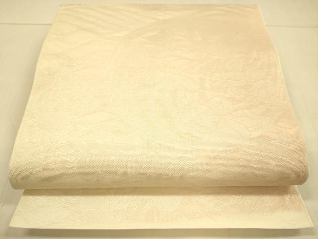 平和屋着物＊夏物 六通柄袋帯 草花文 銀糸 正絹 逸品 DAAS2905cm