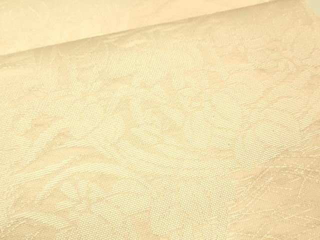 平和屋着物＊夏物 六通柄袋帯 草花文 銀糸 正絹 逸品 DAAS2905cm