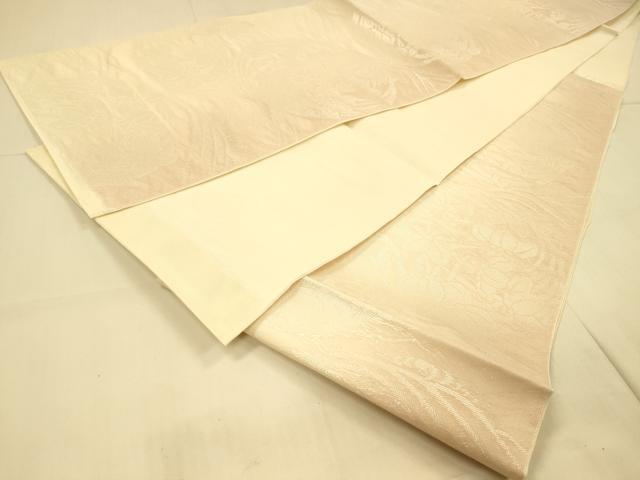 平和屋着物＊夏物 六通柄袋帯 草花文 銀糸 正絹 逸品 DAAS2905cm