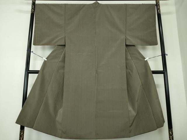 平和屋着物●男性 お召 縞 正絹 逸品 DAAS3007ps
