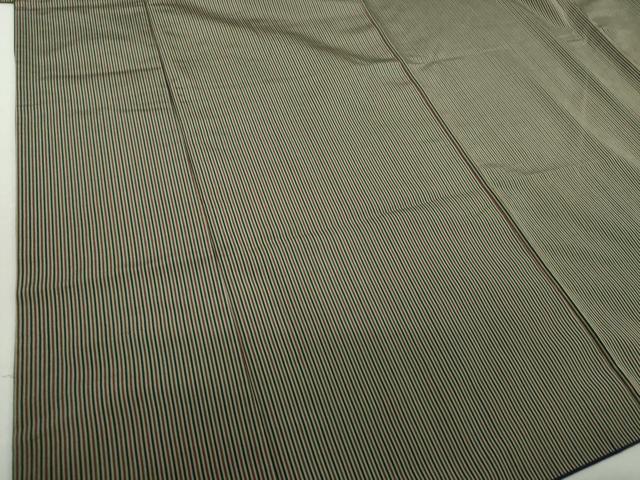 平和屋着物●男性 お召 縞 正絹 逸品 DAAS3007ps