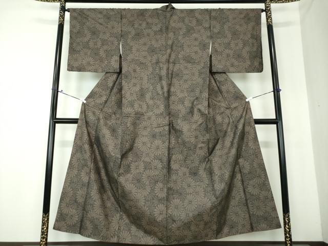 平和屋着物●本場大島紬 9マルキ 菊尽くし 正絹 逸品 DAAS3017ps